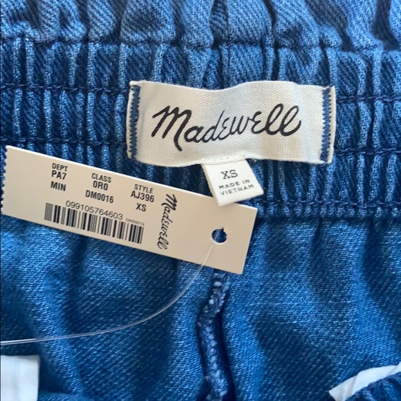 Madewell Indigo Smocked Huston Pull-On Crop Pants - Picture 8 of 16